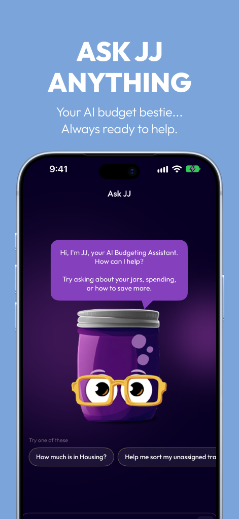 Jelli App Store screenshot: Ask JJ anything